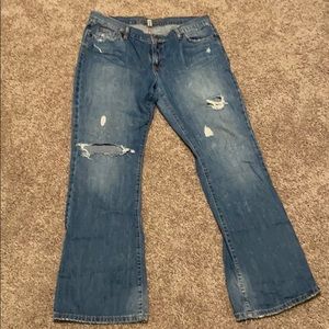 Abercrombie & Fitch distressed flare jeans